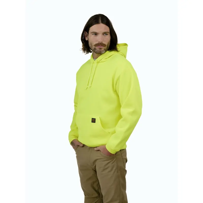 Walls Men's Enhanced Visibility Pullover Work Hoodie Yw20 - Yellow 3