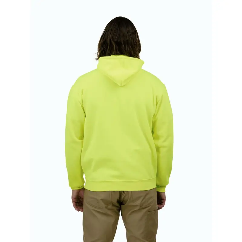 Walls Men's Enhanced Visibility Pullover Work Hoodie Yw20 - Yellow 4