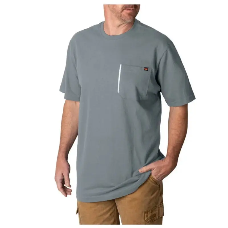 Walls Men's Grit Heavyweight Short Sleeve Work Shirt - Heather Grey 1