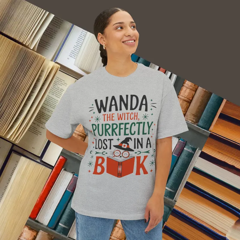 Wanda Witch Unisex Booklover Oversized Boxy Tshirt 8