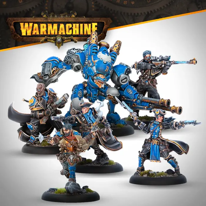 Warmachine: Cygnar Hellslingers Command Cadre (Hips) 1