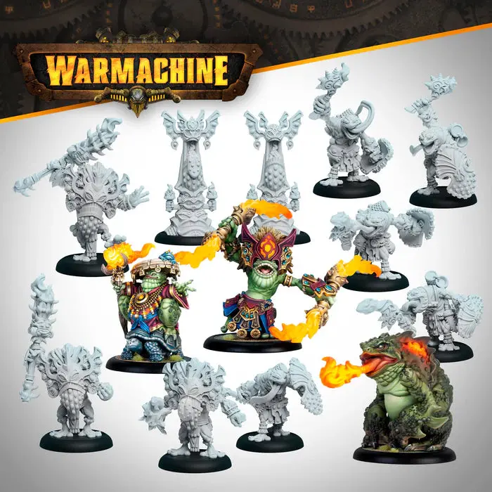 Warmachine: Southern Kriels Fire Tongue Warriors Command Cadre 1