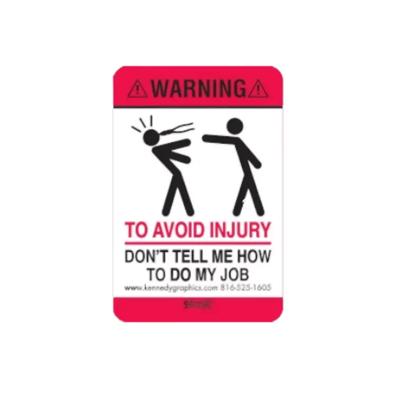 "Warning...To Avoid Injury..." Hardhat Sticker #S-226 1
