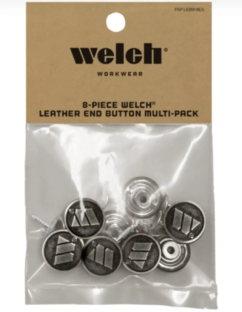 Welch 8-Piece Leather End Logger Buttons 1