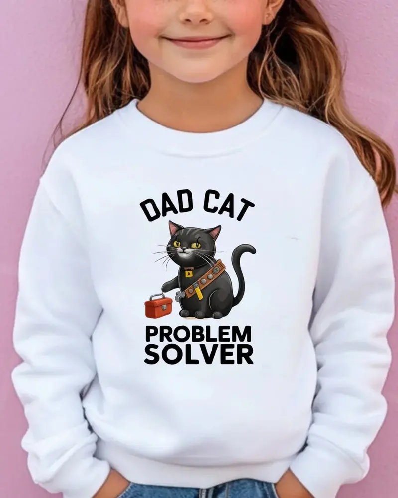 Whiskered Warrior Youth Crewneck Sweatshirt 1