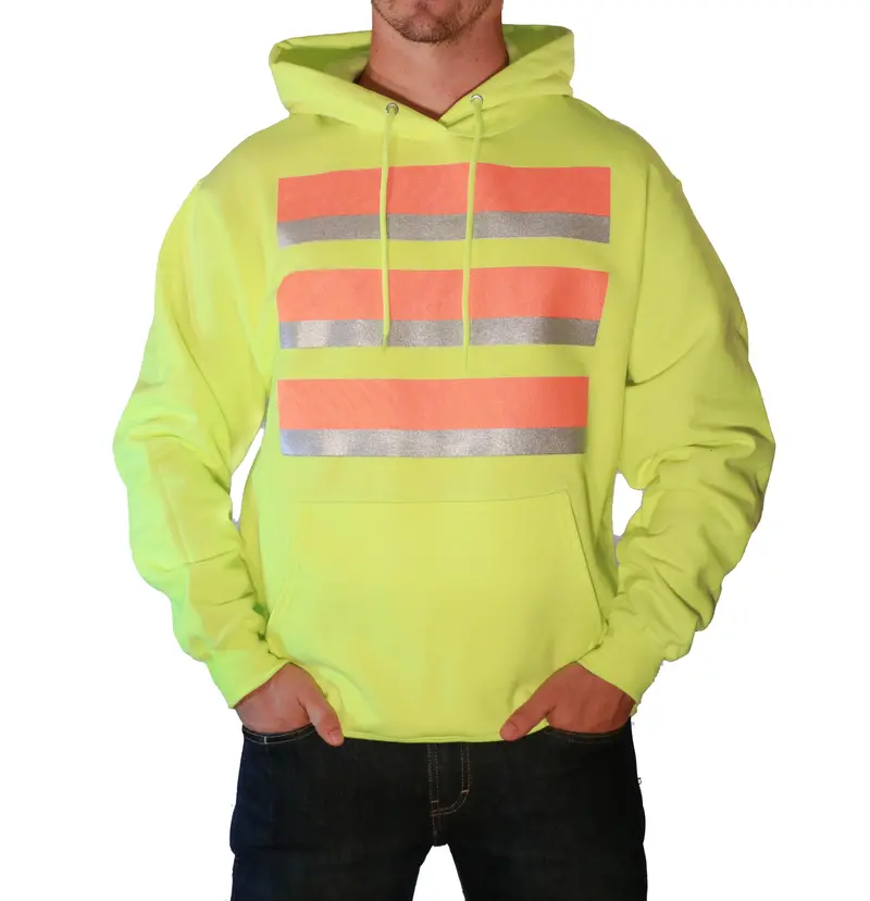 Whistle Workwear Safety Hoodie_Safety Green 1