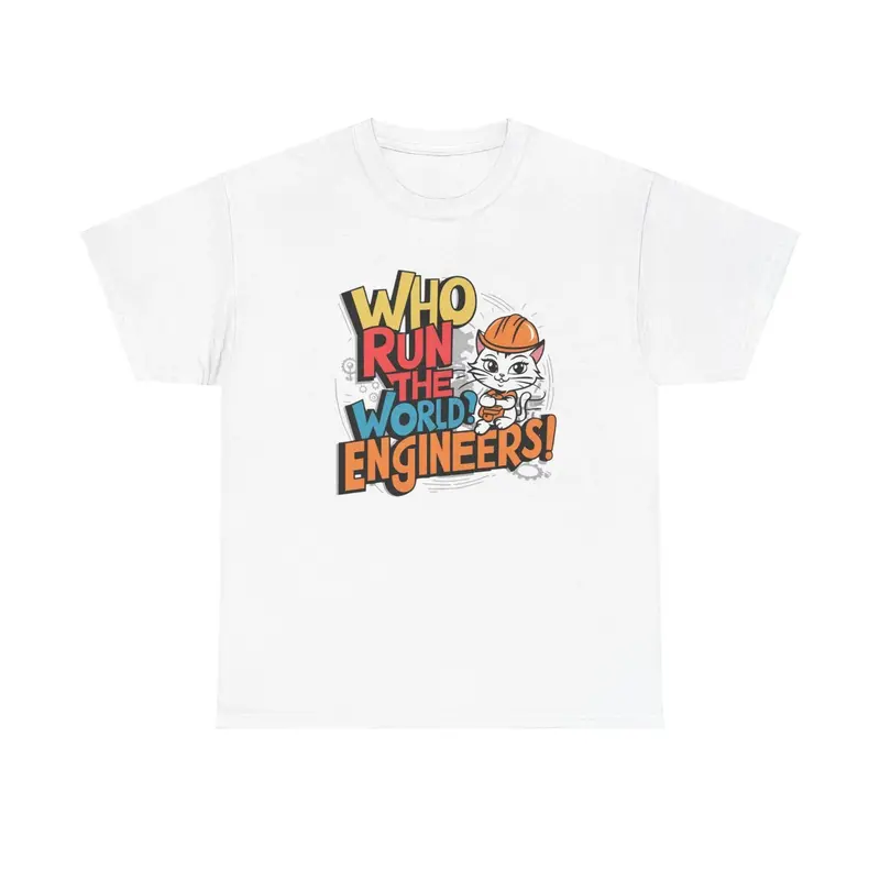 Who Runs The World Engineer Cotton T-Shirt 7