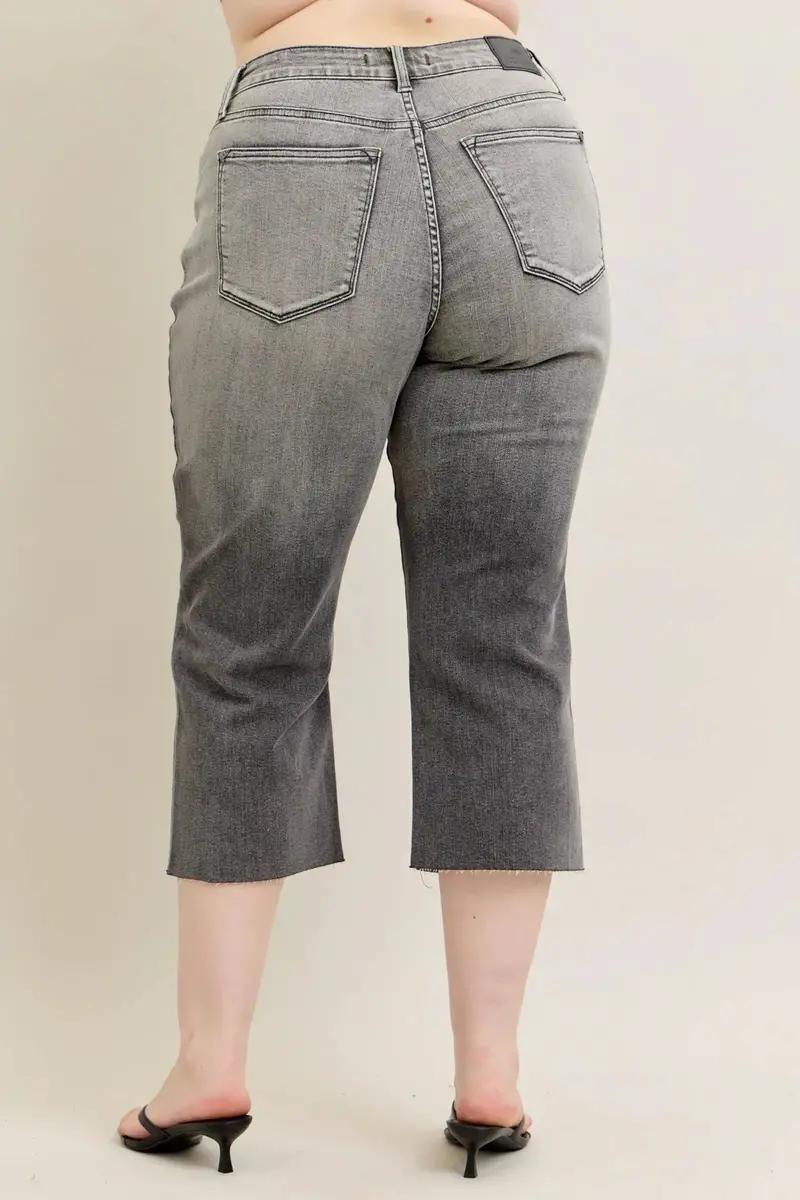 Wide Leg Capris Jeans Plus Size 6