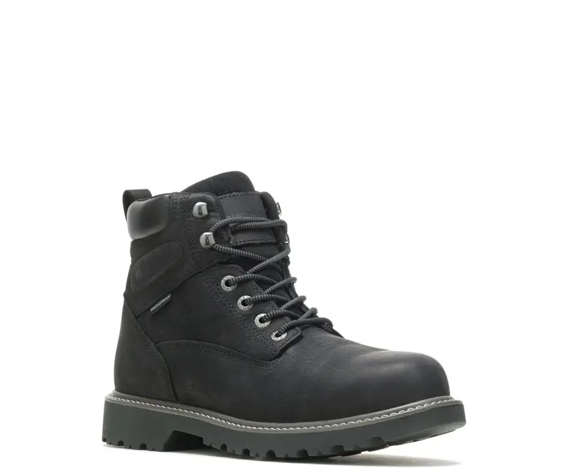 Wolverine Men's Floorhand 6" Waterproof Steel Toe Work Boot_Black 5