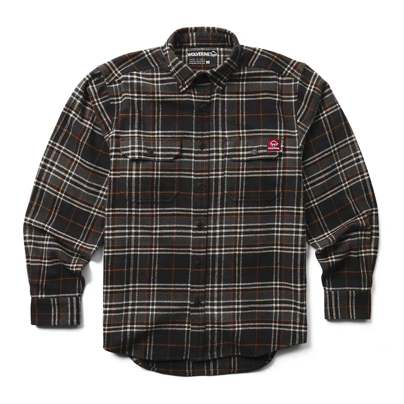 Wolverine Men's Glacier Heavyweight Long Sleeve Flannel Shirt 3
