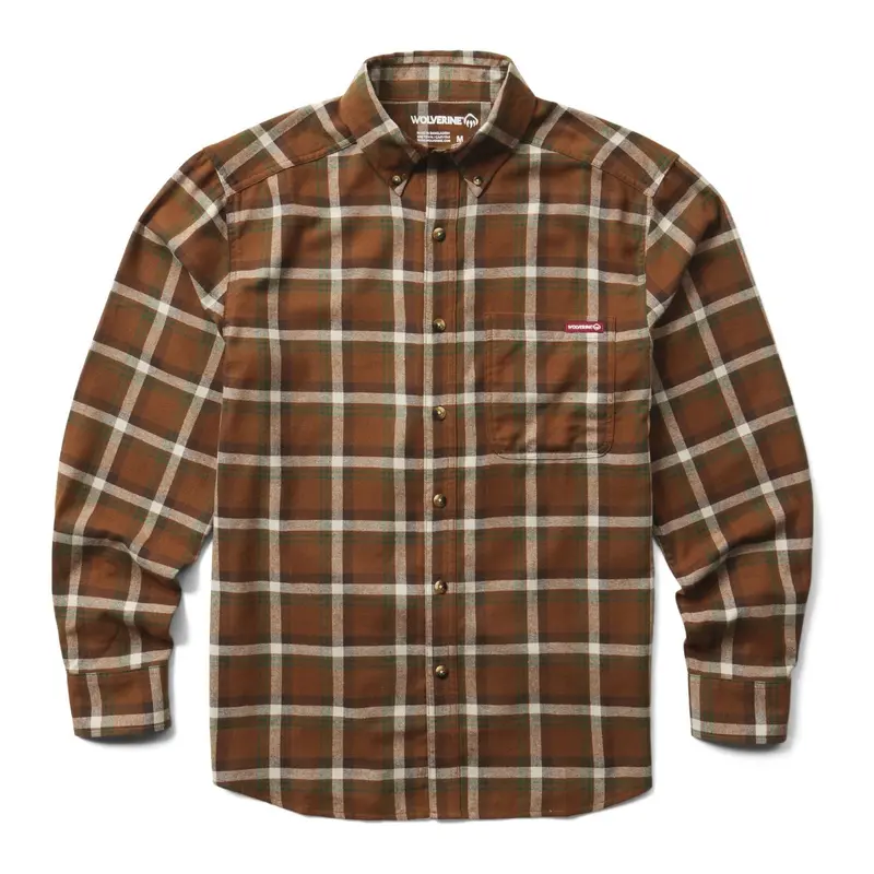 Wolverine Men's Hastings Button-Down Pocket Flannel Work Shirt 1