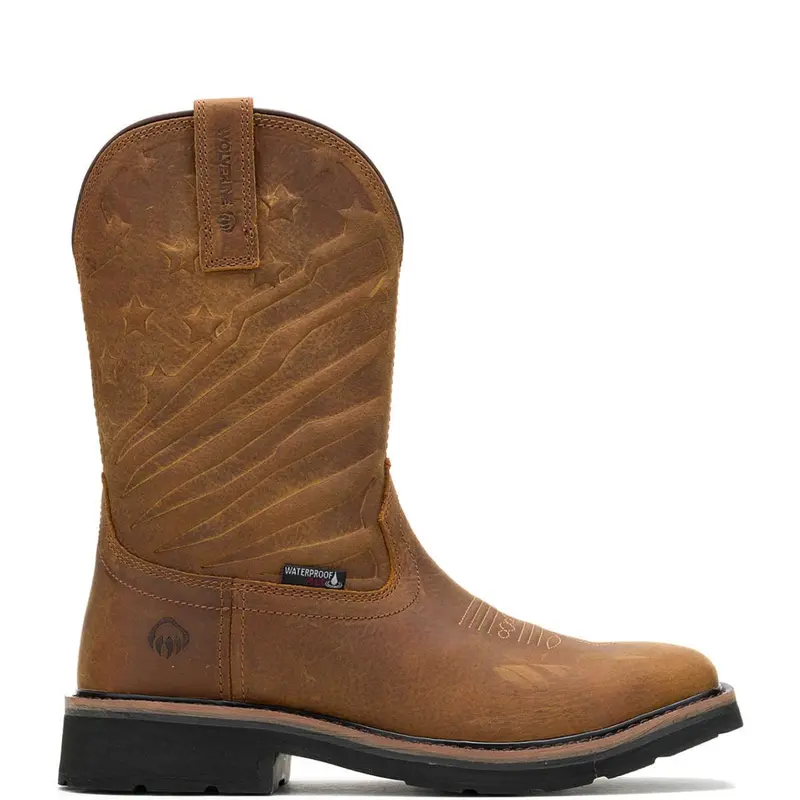 Wolverine Men's Rancher Flag Lx Waterproof 10" Steel Toe Western Boot 1