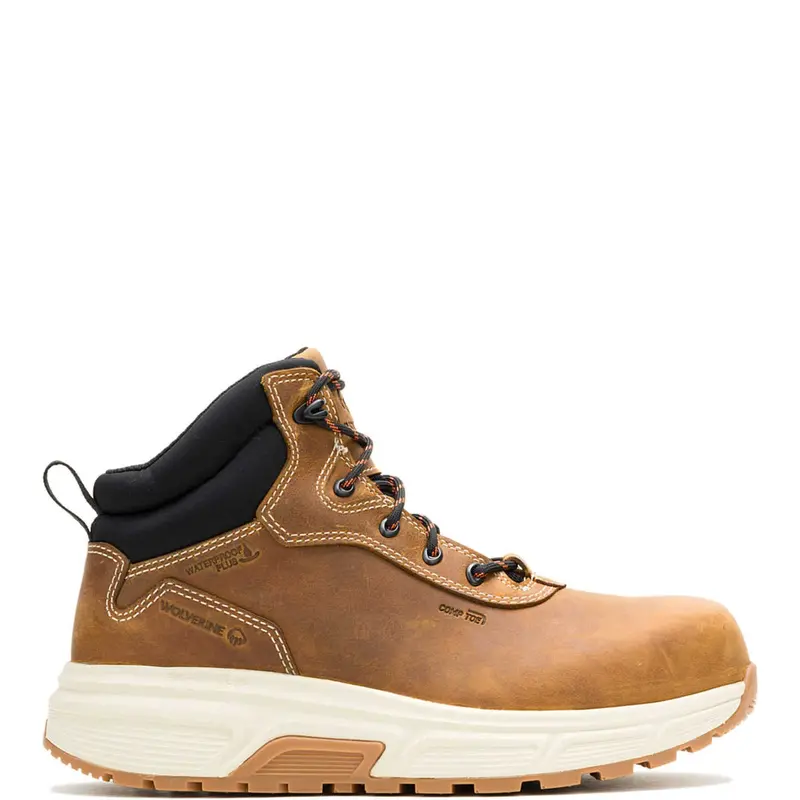 Wolverine Men's Ride Wedge Carbonmax 6" Waterproof Composite Toe Work Boot 1
