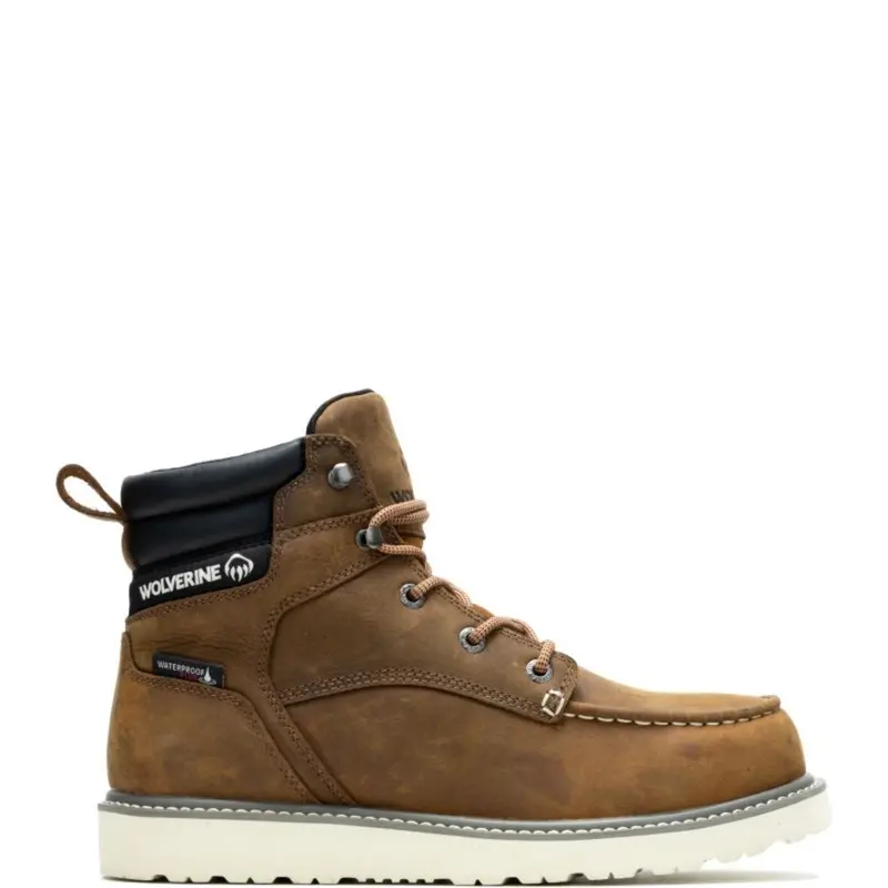 Wolverine Men's Trade Wedge 6" Waterproof Moc-Toe Steel Toe Boot 1