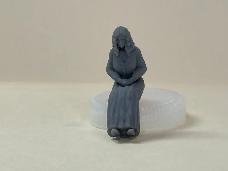 Woman Sitting Long Dress 1