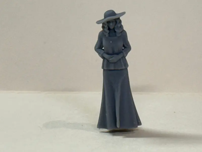 Woman Stand Long Dress Hat 1