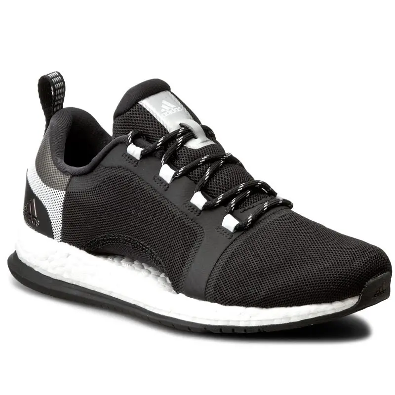 Women Adidas Pure Boost X Trainer 2.0 Core Black/Silver Metallic/ White (Bb0699) 1