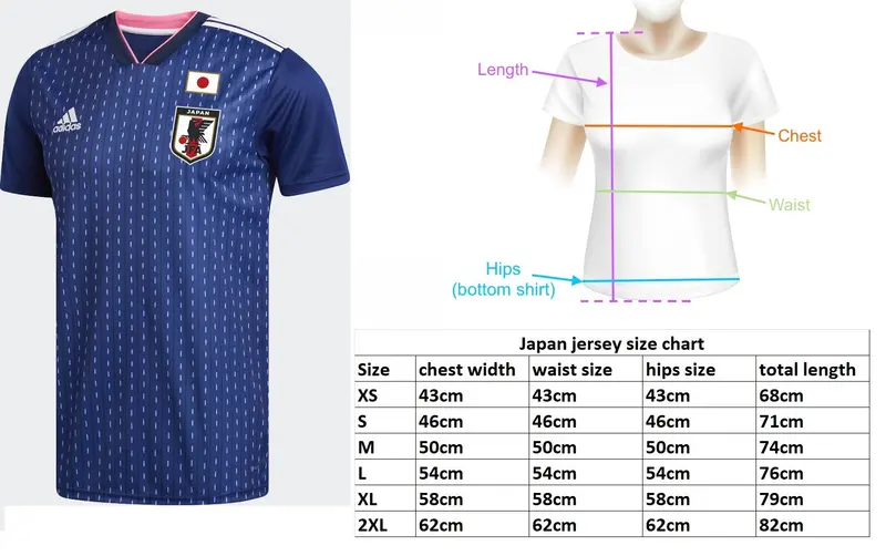 Women Football Japan Home Jersey Br3606 (Its Fitting Same As Men's Jersey) 3