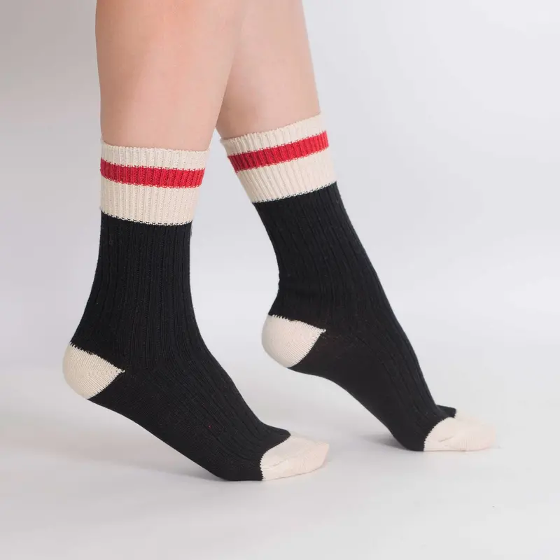 Women's 2Pk Cotton Work Socks - Red 1