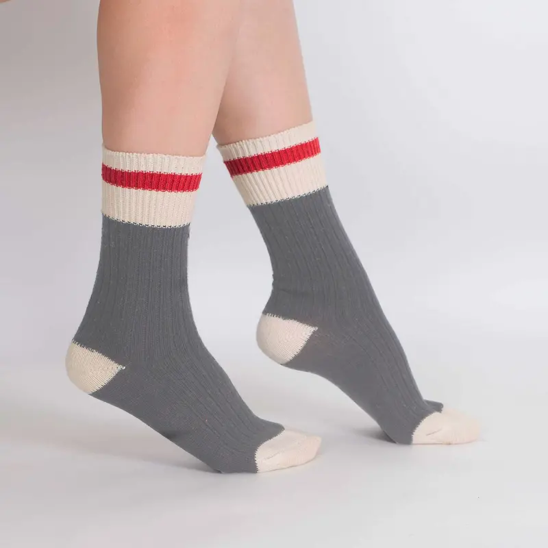 Women's 2Pk Cotton Work Socks - Red 2