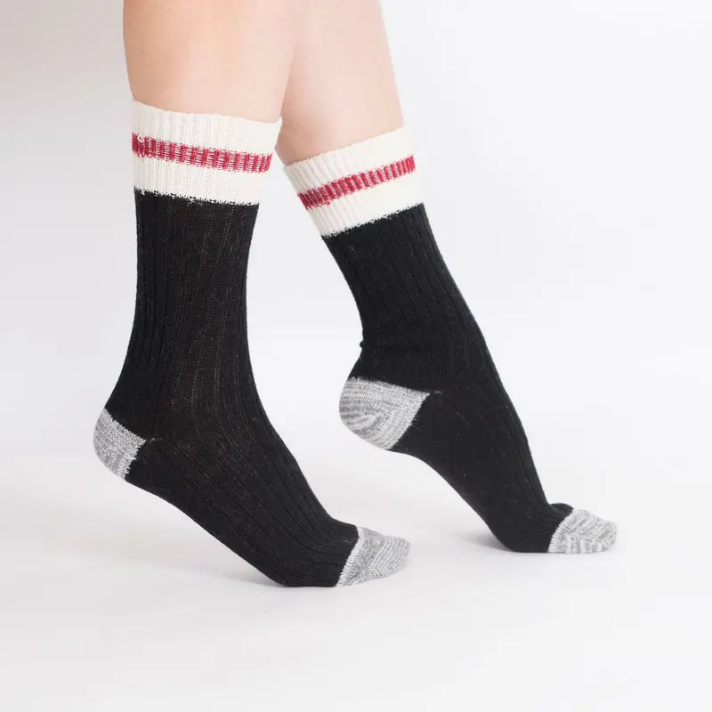 Women's 2Pk Wool Blend Work Socks - Red 1