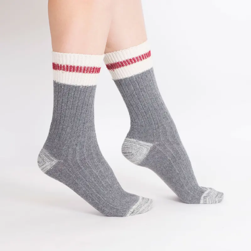 Women's 2Pk Wool Blend Work Socks - Red 2
