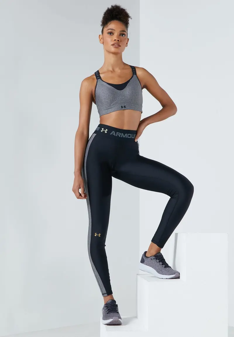 Women's Heatgear® Armour Wordmark Waistband Leggings 1360552-001 1