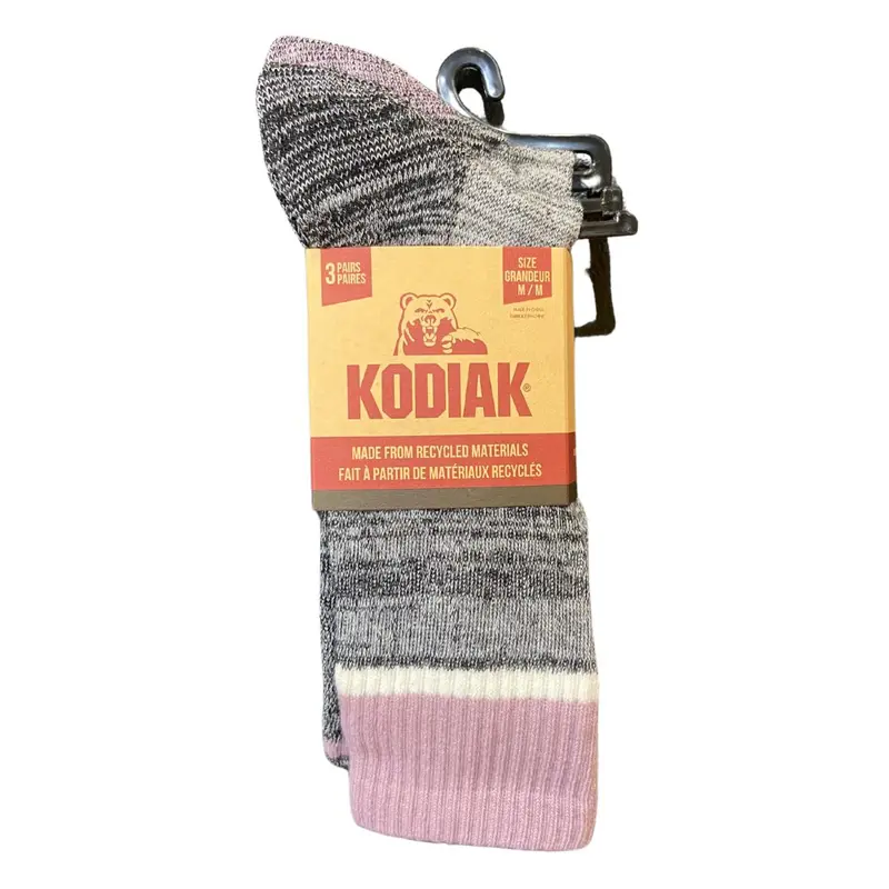 Women's Kodiak 3 Pk Crew Work Socks 741102 1