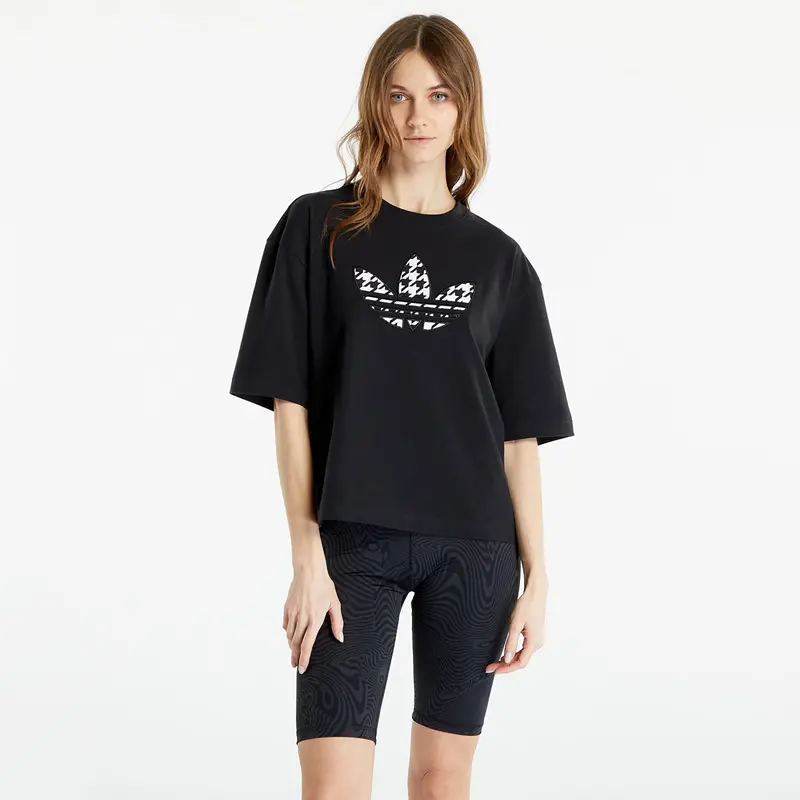 Women's Originals Houndstooth Trefoil Infill Tee Ic5145 1