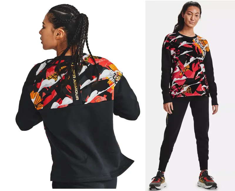 Women's Ua Rival Fleece Cny Crew 1362620-001 1