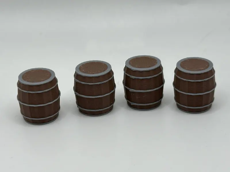 Wooden Barrels 55 Gallon Two-Color 1