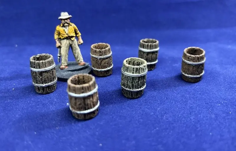 Wooden Barrels Open - 28Mm Terrain 1