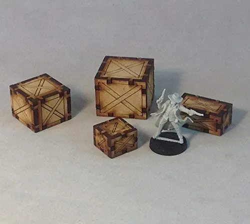 Wooden Crates Set 28Mm 2