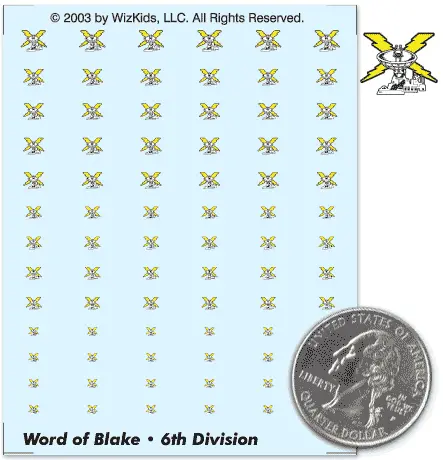 Word Of Blake- 6Th Division Decals 1