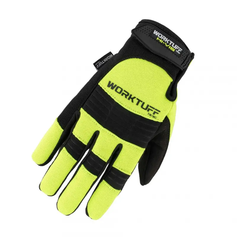 Worktuff High Visibility Vibration Dampening Gloves B8914 - Yellow 1