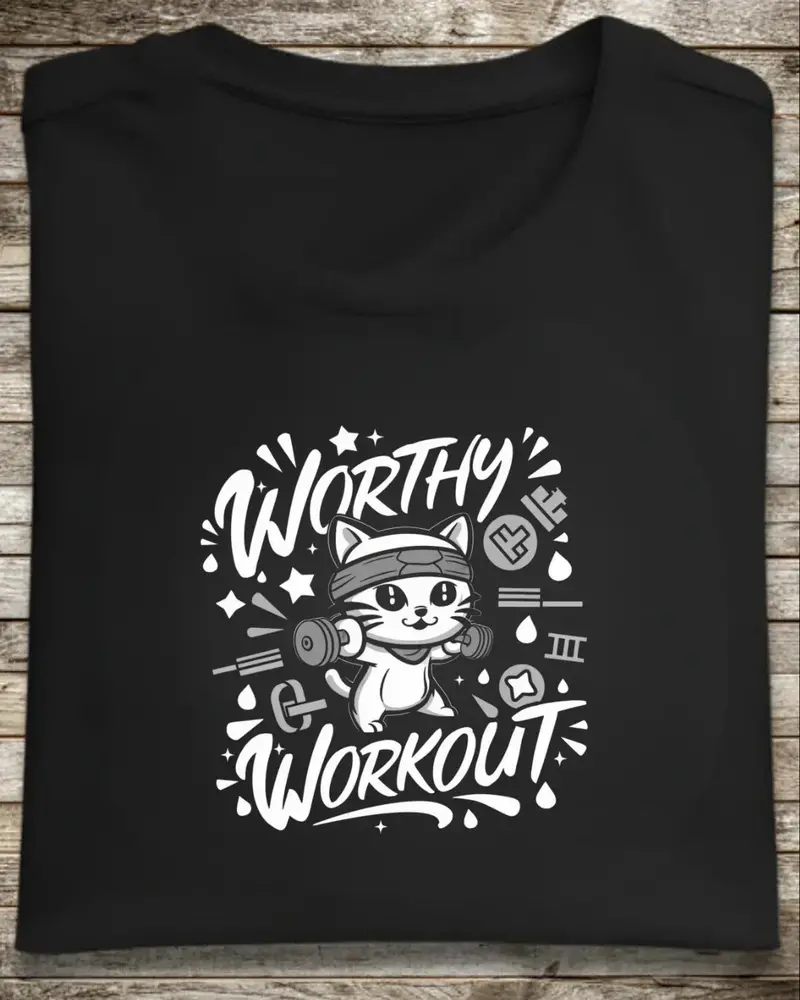 Worthy Workout Cotton T-Shirt 1