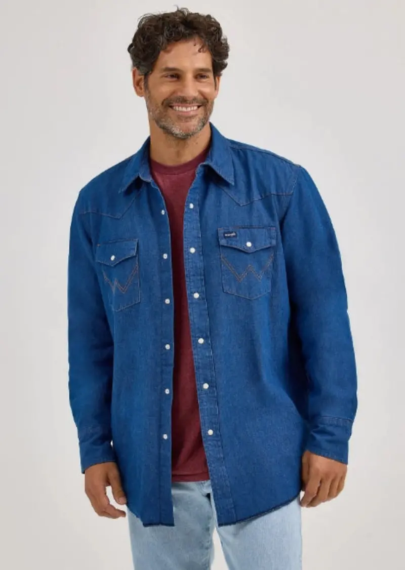 Wrangler Men's Cotton Flannel Lined Snap-Up Shirt Jac 1