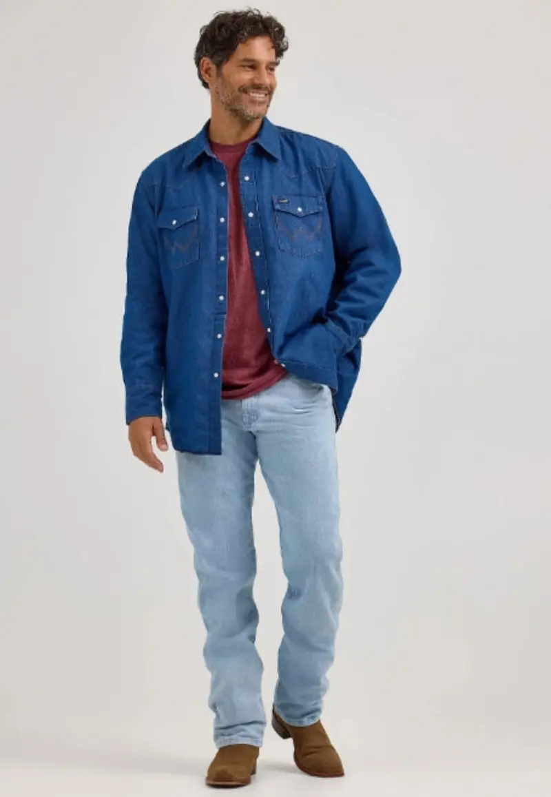 Wrangler Men's Cotton Flannel Lined Snap-Up Shirt Jac 6