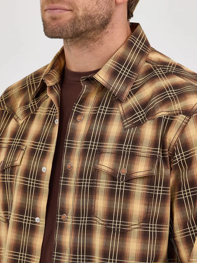 Wrangler Men's Retro® Premium Cotton Snap-Front Long Sleeve Work Shirt 2