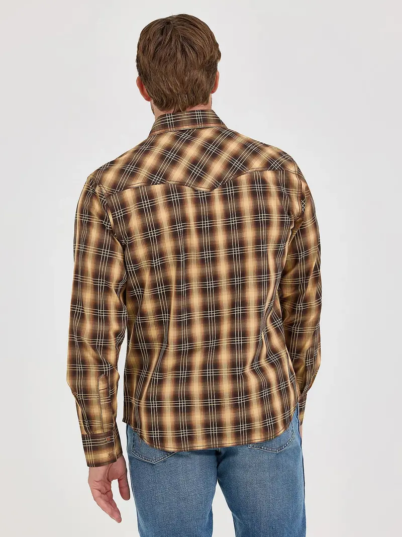 Wrangler Men's Retro® Premium Cotton Snap-Front Long Sleeve Work Shirt 3