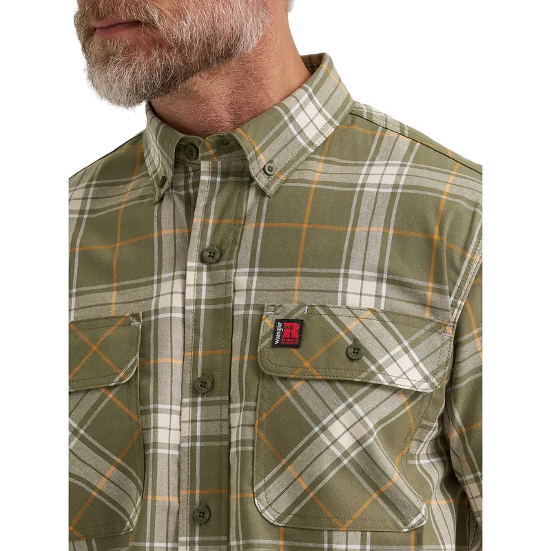 Wrangler Men's Riggs Workwear® Foreman Plaid Work Shirt 4