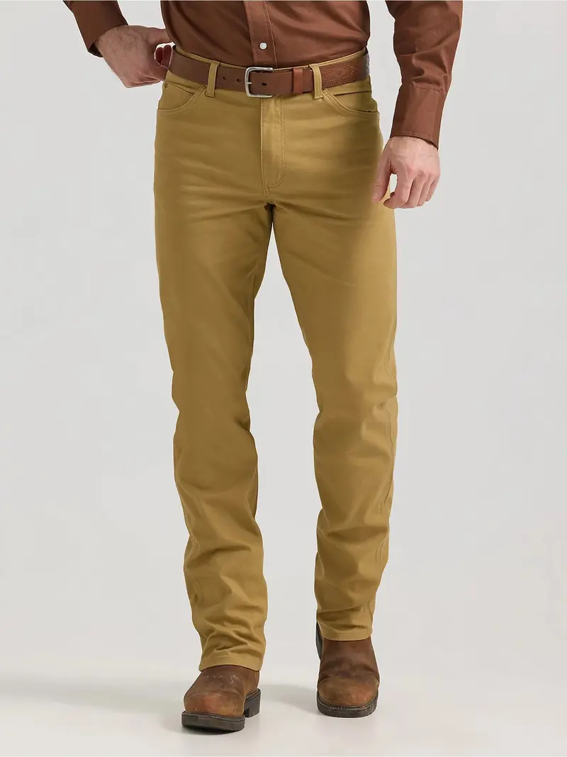 Wrangler Men's Tough Comfort Cowboy Cut® Regular Fit Canvas Jean 1