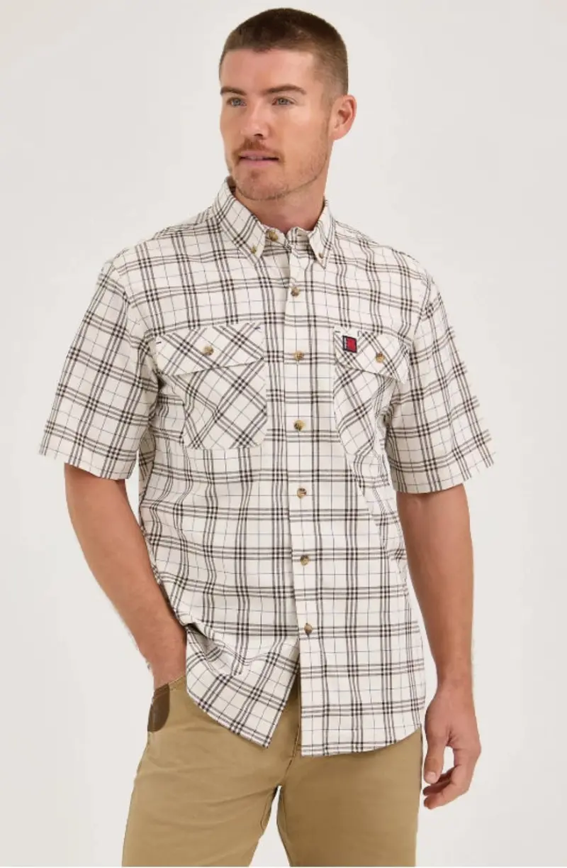 Wrangler Riggs  Men's Workwear Foreman Button-Down Short Sleeve Work Shirt 1