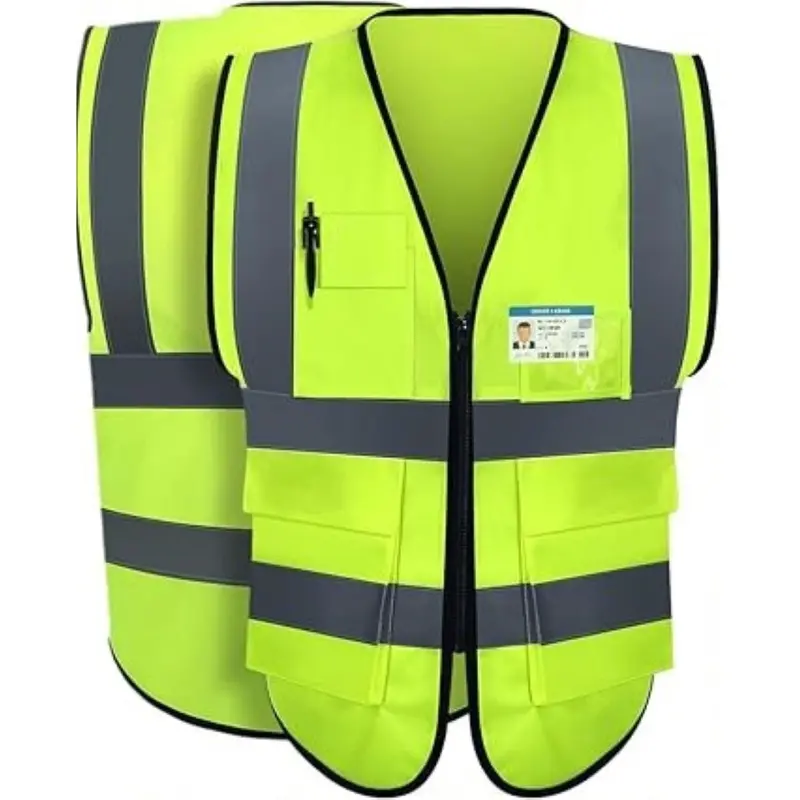 Yellow Reflective Safety Vest W/ Pockets (Medium) 1