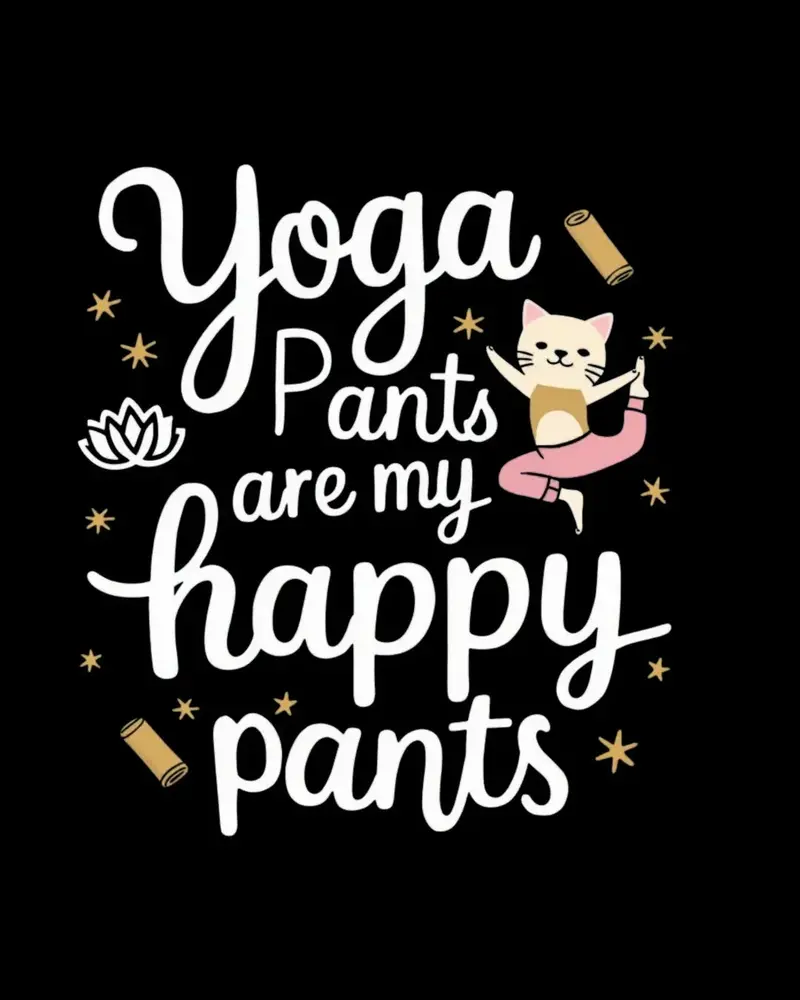 Yoga Pant Are Happy Pant Cotton T-Shirt 2