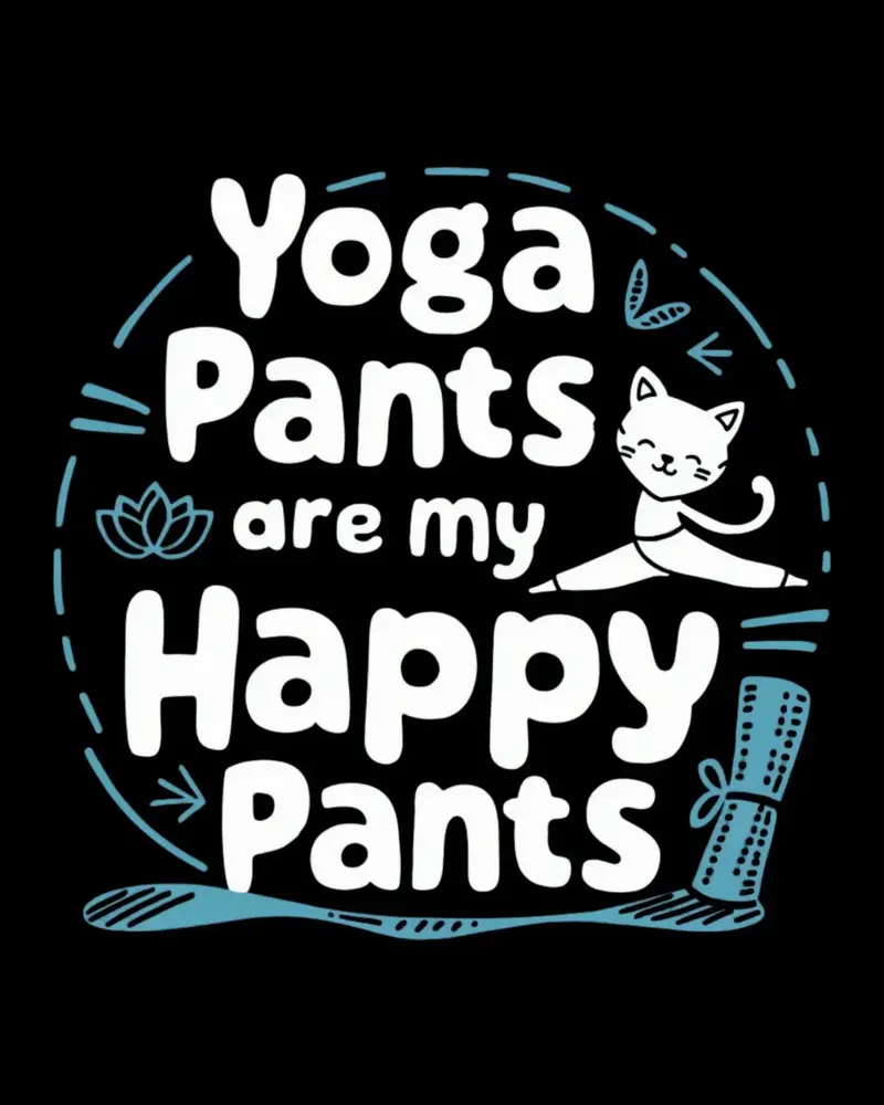 Yoga Pants Are Happy Pants Cotton Tee 2