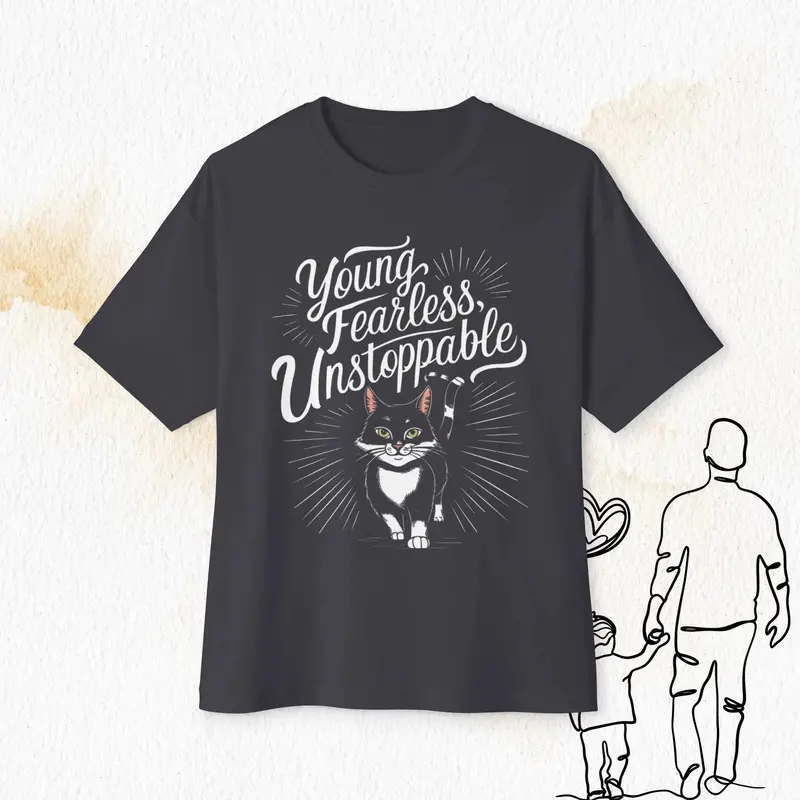 Young Fearless Unstoppable Unisex Beerlover Oversized Boxy Tshirts 2