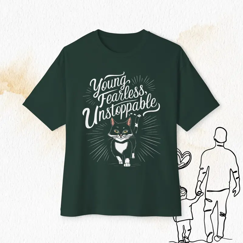 Young Fearless Unstoppable Unisex Beerlover Oversized Boxy Tshirts 3