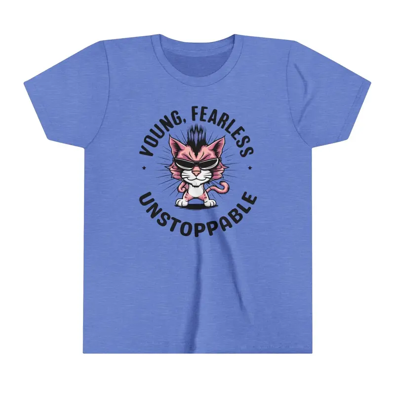 Young Fearless Unstoppable Youth Heavy Cotton T-Shirt 10