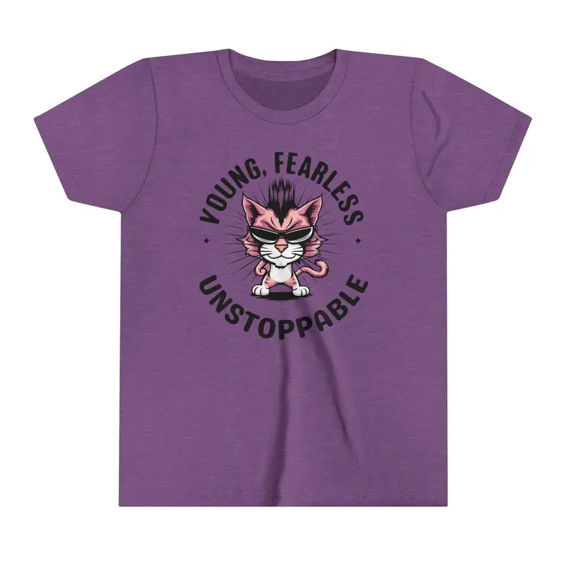 Young Fearless Unstoppable Youth Heavy Cotton T-Shirt 11
